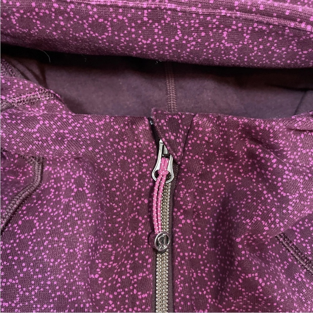 Lululemon Scuba Hoodie III Star Pixel Raspberry Bordeaux Drama Size 6 Full Zip - Picture 4 of 7